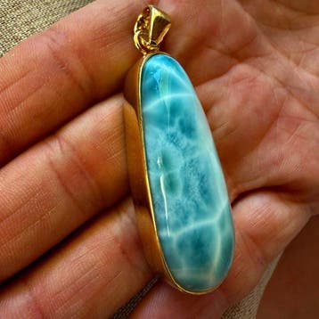 Uitzonderlijke hanger - Larimar - schat van de Caraïben