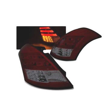 Feux Arrière Pour Suzuki Swift IV 10- Led Bar Rouge Fumé, Verzenden