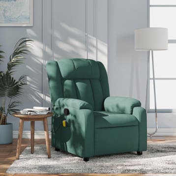 vidaXL Massagestoel met donkergroene stof, Maison & Meubles, Fauteuils, Verzenden