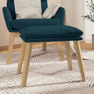 vidaXL Voetenbank 45x29,5x35 cm fluweel blauw, Verzenden