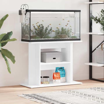 vidaXL Aquariumstandaard 80x35x60 cm bewerkt hout wit, Verzenden