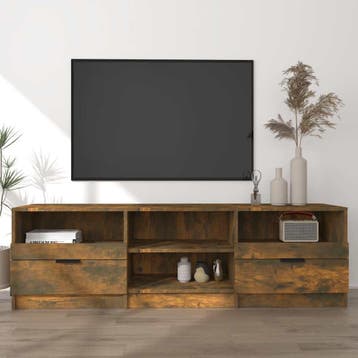 vidaXL Tv-meubel 150x33,5x45 cm bewerkt hout gerookt, Verzenden, Nieuw