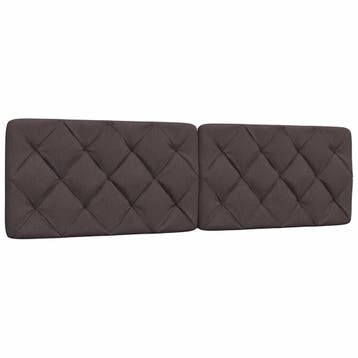 vidaXL Hoofdbordkussen 180 cm stof donkerbruin, Verzenden