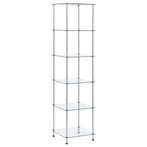 vidaXL Kastje 6-laags 40x40x160 cm gehard glas transparant, Verzenden