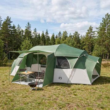 vidaXL Gezinstent met regenhoes waterdicht 10-persoons Groen, Verzenden, Nieuw