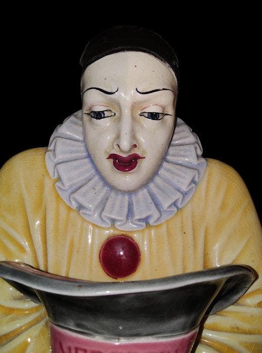 Sarreguemines - Sculpture, Mercredi Cendres - 28 cm -, Antiquités & Art, Antiquités | Verre & Cristal