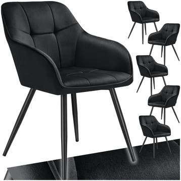 Eetkamerstoel Marilyn, fluweeloptiek, gestikt patroon, Huis en Inrichting, Stoelen, Verzenden, Nieuw
