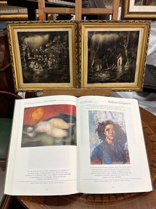 Roberto Carignani (1894-1975) - Nerofumo, Antiek en Kunst, Kunst | Schilderijen | Klassiek