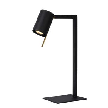 Lucide LESLEY - Bureaulamp - 1xGU10 - Zwart -, Maison & Meubles, Lampes | Lampes de table, Verzenden