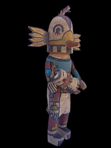 Exceptionnelle Belle et très Grande poupée ,style Kachina -