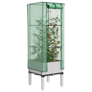 vidaXL Plantenbak verhoogd met kashoes 40x40x140 cm, Verzenden, Nieuw