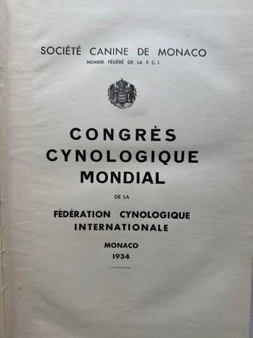 Société Canine de Monaco - Congrès cynologique mondial de la