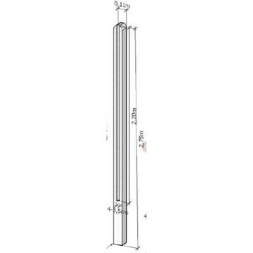 Poteau en béton simple - pour écrans de jardin en bois -, Tuin en Terras