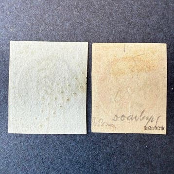 Frankrijk - Yvert 4 en 5 Cérès 1e uitgifte gecancelleerd., Gestempeld