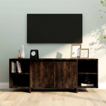 vidaXL Tv-meubel 130x35x50 cm bewerkt hout gerookt, Verzenden