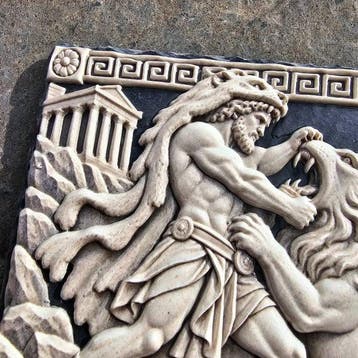 Griekse mythologie: Herakles en de Nemeïsche Leeuw – hoog