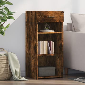 vidaXL Dressoir 40x42,5x93 cm bewerkt hout gerookt, Verzenden