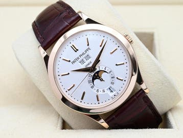 Patek Philippe Annual Calendar Ref. 5396R Year 2016 (Box &, Bijoux, Sacs & Beauté, Ophalen of Verzenden, Polshorloge