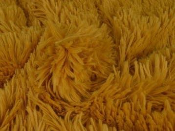 10 meter langharig bont - okergeel - Pluche stoffen, Verzenden, 120 cm of meer, Geel, Polyester