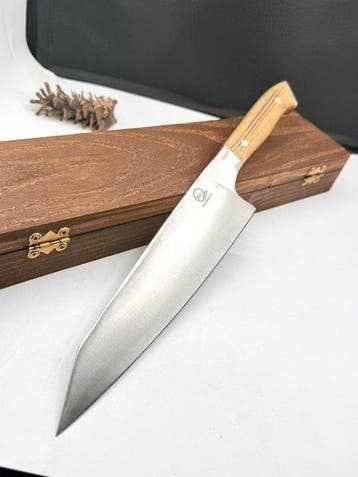 Keukenmes - Japanse mes , keukenmes - koksmes handgemaakt