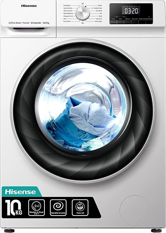 Hisense WDQA1014EVJM - Was-droogcombinatie - 10 kg wassen -, Elektronische apparatuur, Was-droogcombinaties, Ophalen of Verzenden