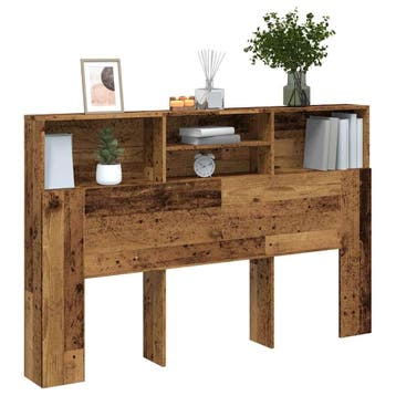vidaXL Hoofdbordkast 160x19x103,5 cm bewerkt hout oud, Verzenden, Nieuw