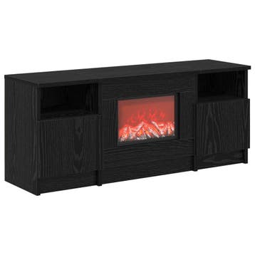 vidaXL Elektrische haard Zwart eiken 98 x 28,5 x 40,5 cm, Verzenden, Nieuw