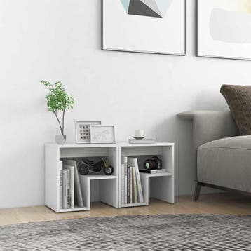 vidaXL Nachtkastjes 2 st 40x30x40 cm bewerkt hout wit, Maison & Meubles, Verzenden