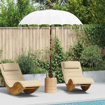 vidaXL Balinese parasol met basis 250 190 x 190 x 250 cm, Verzenden