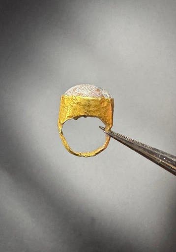 Oud-Grieks, Hellenistisch Brons, Geel goud Ring - Vier
