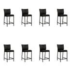 Set van 8 Leren barkrukken Revolt laag - Rancho Nero, Nieuw, Leer, Ophalen of Verzenden, 90 cm of meer