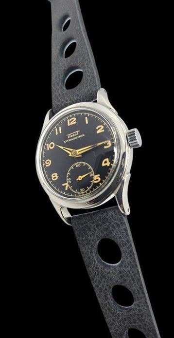 Tissot - Antimagnetique, military style - Zonder, Nieuw