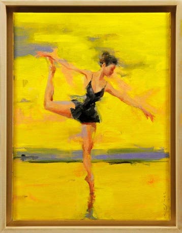 Yeyo Argüez - Apunte de bailarina en amarillo, Antiek en Kunst