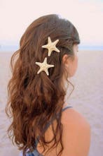 2x Echte Zeester Haarclips Zeemeermin 6 en 7 cm Doorsnede Se, Kleding | Dames, Ophalen of Verzenden, Nieuw