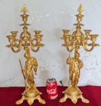 Chandelier - En alliage - Beaux candélabres dorés, Antiek en Kunst