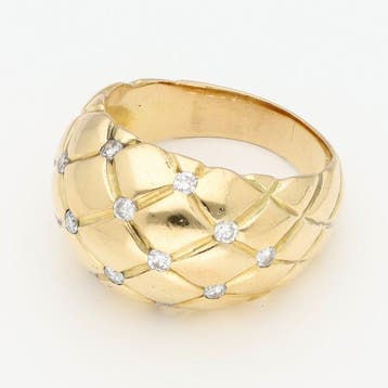 Ring - 18 karaat Geel goud Diamant (Natuurlijk)