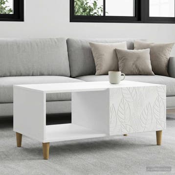 vidaXL Salontafel Wit 90 x 50 x 40 cm Bewerkt hout, Verzenden, Nieuw