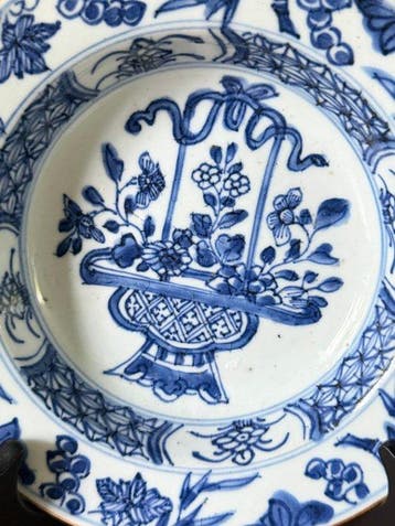 Plat - Porcelaine - pot de fleurs décoratif, Antiquités & Art
