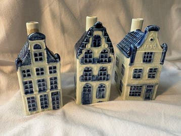 KLM-huisje - 13 Royal Delft Blue Nederlandse huizen, Antiek en Kunst