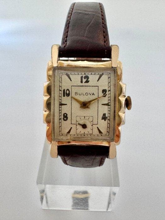 Bulova - Art Déco – Kal. 10BT – 10K Rolled Gold Plate -, Handtassen en Accessoires, Horloges | Heren