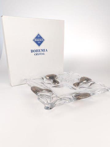 Bohemia Crystal - Bord - Ocean - Kristal, platina - Geen, Antiek en Kunst