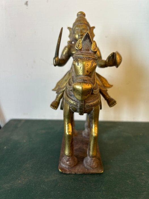 Khandoba - 16 cm - Brons - India - Vroeg 19e eeuw, Antiek en Kunst, Kunst | Niet-Westerse kunst
