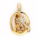 Hanger - 18 karaat Geel goud, Witgoud Diamant (Natuurlijk) -