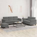 vidaXL 3-delige Loungeset met kussens microvezelstof, Verzenden, Nieuw