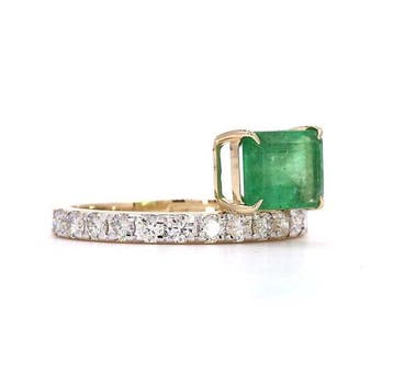 Zonder minimumprijs - Statement ring - 14 karaat Geel goud -