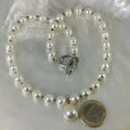 Halsketting Zilver Parel - Parel - Akoya-SSP 8x12MM, Nieuw