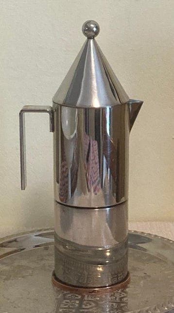 Alessi - Aldo Rossi - Koffiepot - La Conica - Staal, Koper
