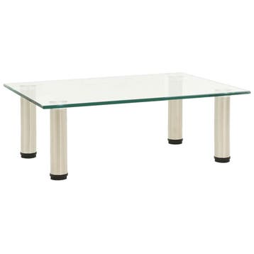 vidaXL Tv-meubel 40x35x17 cm gehard glas transparant, Verzenden, Nieuw