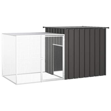 vidaXL Kippenhok 200x91x100 cm gegalvaniseerd staal, Verzenden, Nieuw