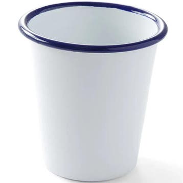 Beker | Geëmailleerd Staal | Wit/Blauw | 30cl | Per Stuk |, Verzenden, Nieuw in verpakking